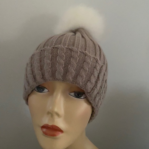 GORSKI Knit Beanie Fur Pom Pom Hat - Picture 2 of 8